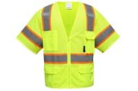 GSS Safety Class 3 Premium Two Tone Reflective Safety Vest w/6 Pockets