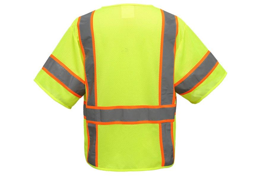 GSS Safety Class 3 Premium Two Tone Reflective Safety Vest w/6 Pockets Additional Angle
