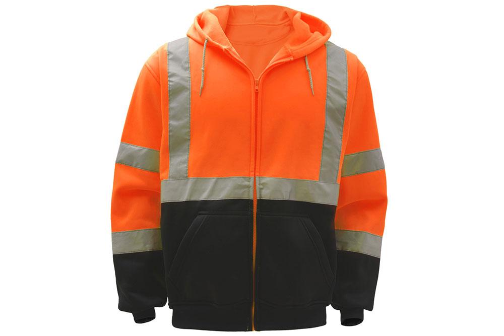Picture of GSS Safety Class 3 Full Zipper Hooded Sweatshirt with Black Bottom