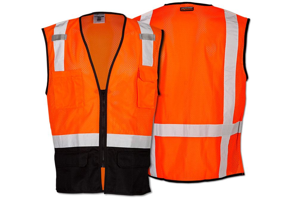 Picture of Kishigo Class 2 Black Bottom Mesh Vest