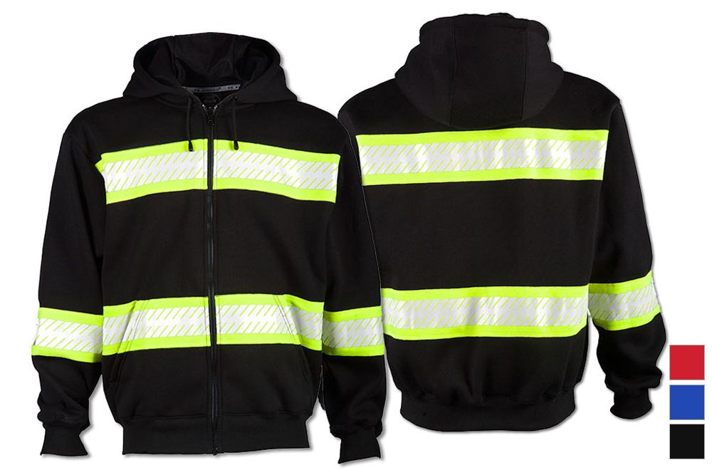 Picture of Kishigo Enhanced Visibility Heavyweight Full-Zip Hooded Sweatshirt