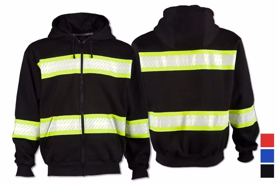 Picture of Kishigo Enhanced Visibility Heavyweight Full-Zip Hooded Sweatshirt