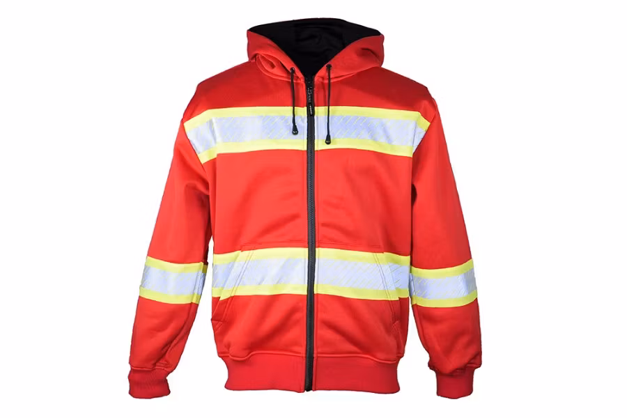 Picture of Kishigo Enhanced Visibility Heavyweight Full-Zip Hooded Sweatshirt