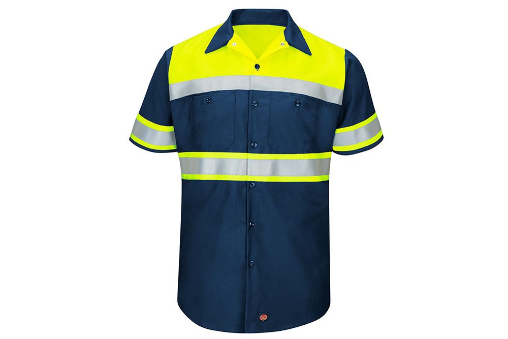 Picture of Red Kap Hi-Visibility Colorblock Ripstop Short Sleeve Work Shirt