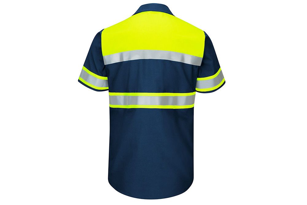Picture of Red Kap Hi-Visibility Colorblock Ripstop Short Sleeve Work Shirt