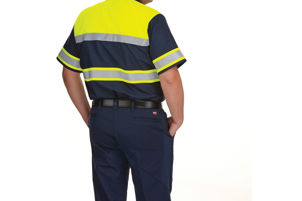Picture of Red Kap Hi-Visibility Colorblock Ripstop Short Sleeve Work Shirt