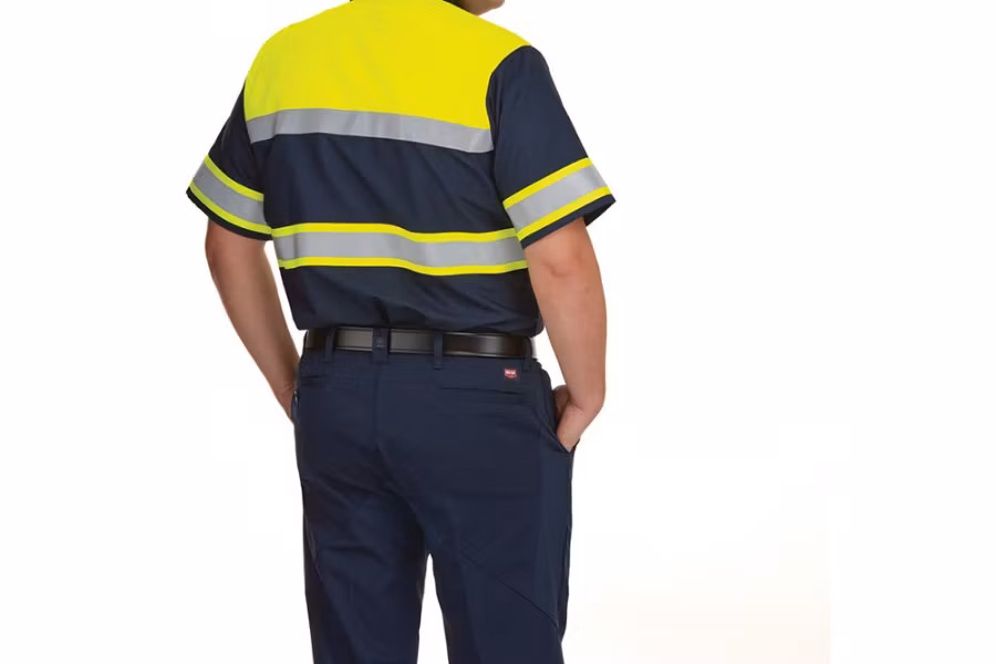 Picture of Red Kap Hi-Visibility Colorblock Ripstop Short Sleeve Work Shirt