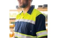 Picture of Red Kap Hi-Visibility Colorblock Ripstop Short Sleeve Work Shirt