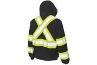 Tough Duck Safety Unlined Full-Zip Hooded Sweatshirt Feature Close-up