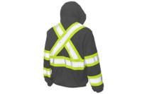 Tough Duck Safety Unlined Full-Zip Hooded Sweatshirt Close Up Detail