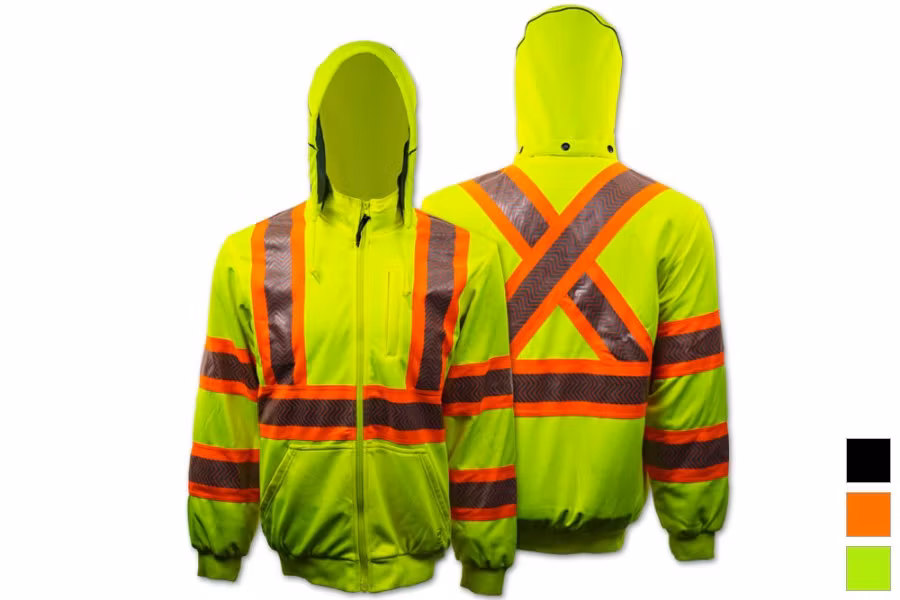Picture of Tough Duck Safety Thermal Lined Safety Zip-Up Hoodie