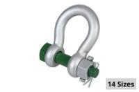 Picture of Green Pin Bow Shackle with Safety Bolt and Fixed Nut