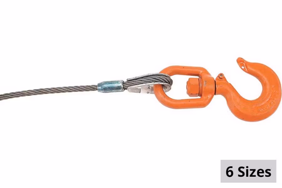 Picture of Lift-All IWRC Wire Rope w/ Swivel Hook