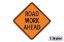 Picture of Sign and Safety Equipment Orange "Road Work Ahead" Roll-Up Sign