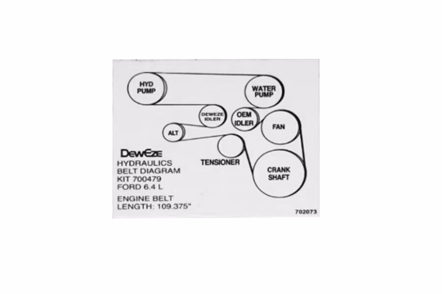 Picture of DewEze Belt Diagram Decal 702073