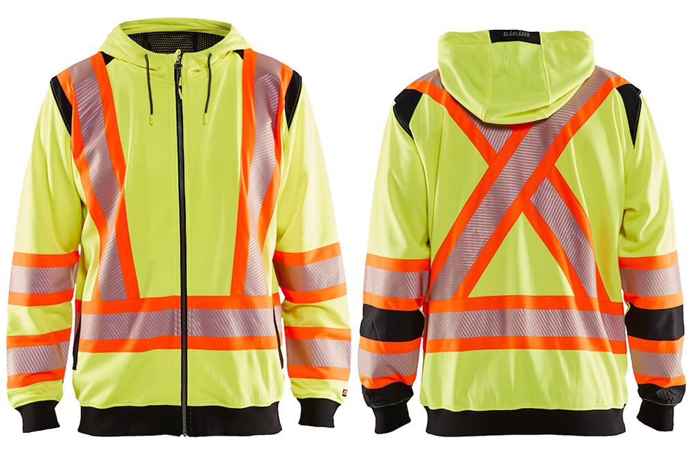 Picture of Blaklader Hi-Vis Zip-Up Sweatshirt with Contrasting Tape