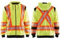 Picture of Blaklader Hi-Vis Zip-Up Sweatshirt with Contrasting Tape