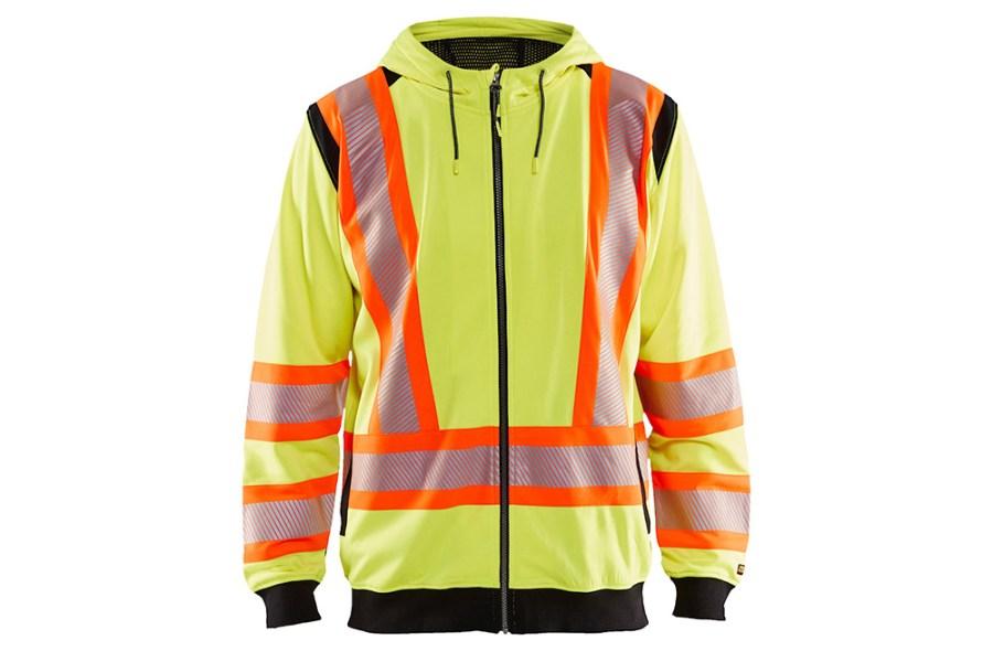 Picture of Blaklader Hi-Vis Zip-Up Sweatshirt with Contrasting Tape