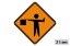 Picture of Sign and Safety Equipment Orange Flagger Symbol Roll-Up Sign