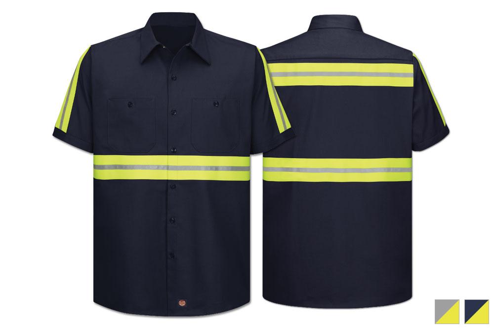 Picture of Red Kap Enhanced Visibility Short Sleeve Cotton Work Shirt