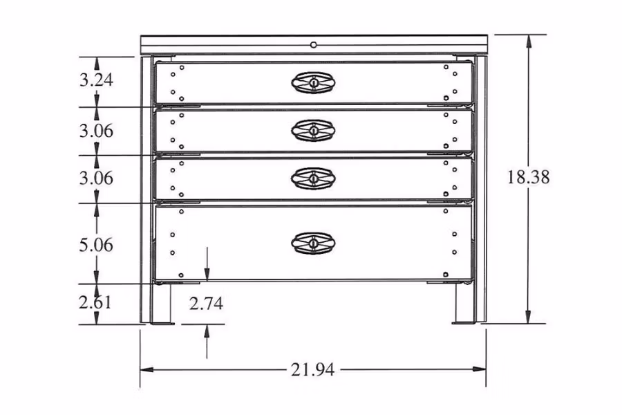 Picture of Stellar 4 Drawer Toolbox Systems