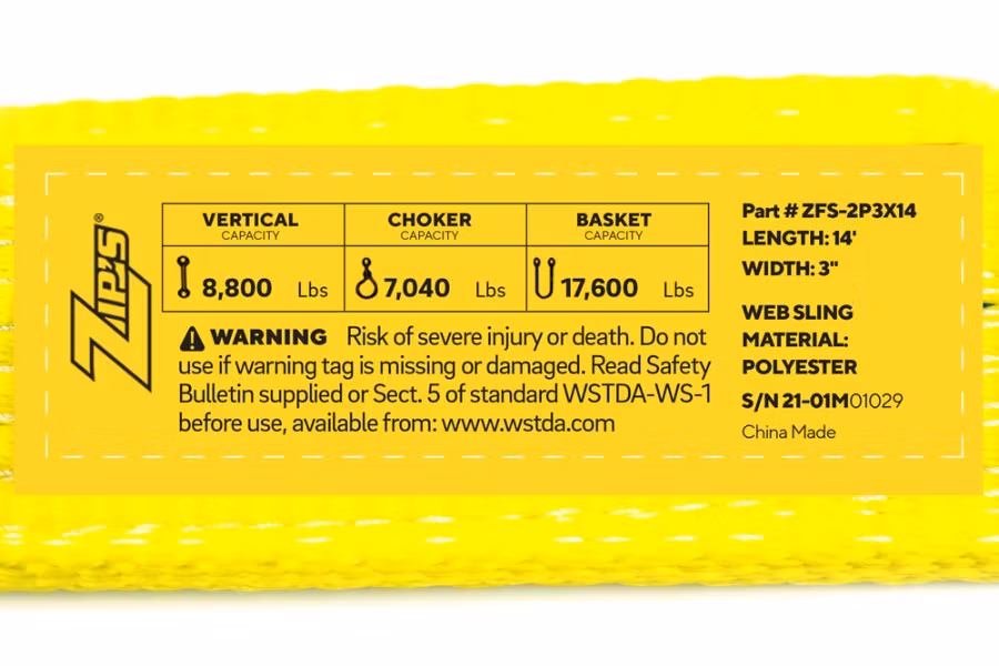 Picture of Zip's Flat Strap Eye Sling - 2 Ply