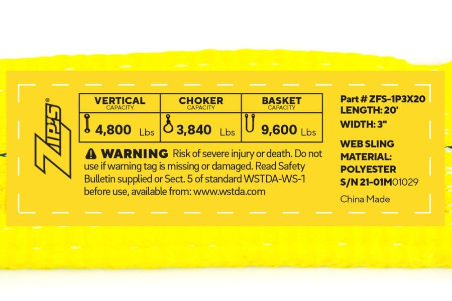 Picture of Zip's Flat Strap Eye Sling - 1 Ply