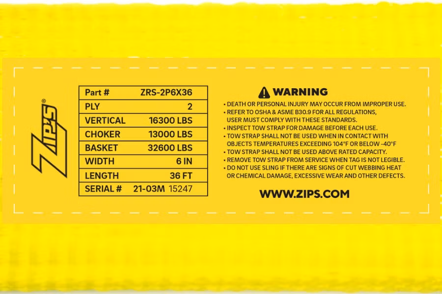 Picture of Zip's Recovery Straps - 2 Ply