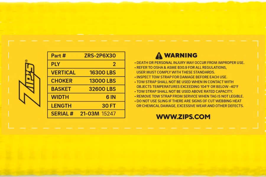 Picture of Zip's Recovery Straps - 2 Ply