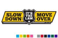 Picture of Zip's "Slow Down Move Over - It's The Law" Vinyl Vehicle Decal