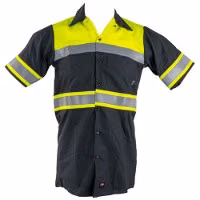 Red Kap Hi-Visibility Colorblock Ripstop Short Sleeve Work Shirt