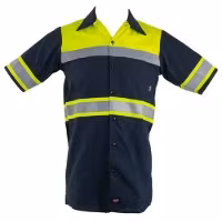 Picture of Red Kap Hi-Visibility Colorblock Ripstop Short Sleeve Work Shirt
