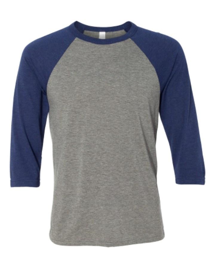 BELLA + CANVAS 3/4 Sleeve Baseball Tee Additional view