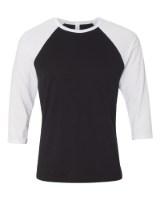 BELLA + CANVAS 3/4 Sleeve Baseball Tee Perspective View