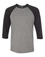 BELLA + CANVAS 3/4 Sleeve Baseball Tee Feature Close-up