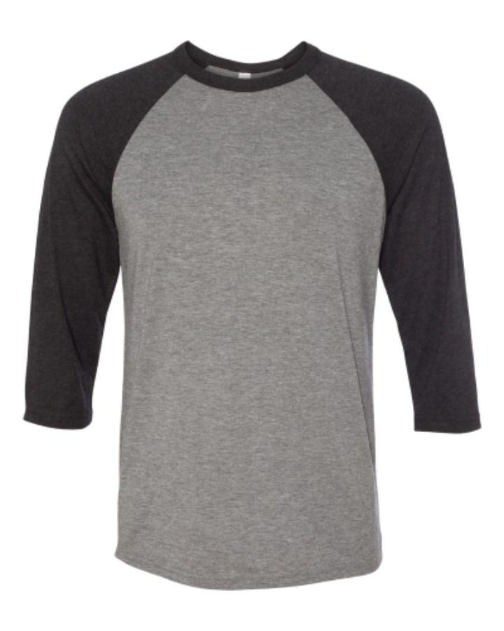 BELLA + CANVAS 3/4 Sleeve Baseball Tee Feature Close-up