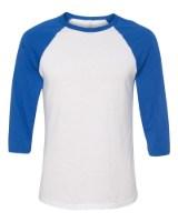 Picture of BELLA + CANVAS 3/4 Sleeve Baseball Tee