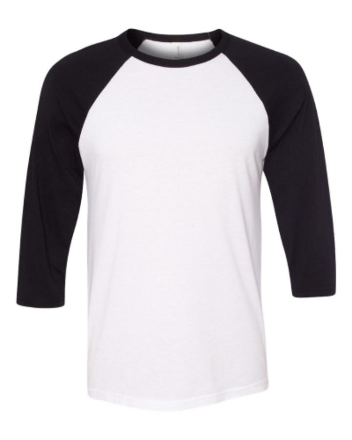 BELLA + CANVAS 3/4 Sleeve Baseball Tee Alternate View