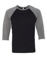 BELLA + CANVAS 3/4 Sleeve Baseball Tee Close Up Detail