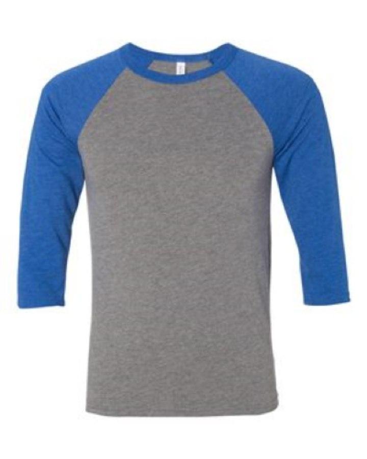 Picture of BELLA + CANVAS 3/4 Sleeve Baseball Tee