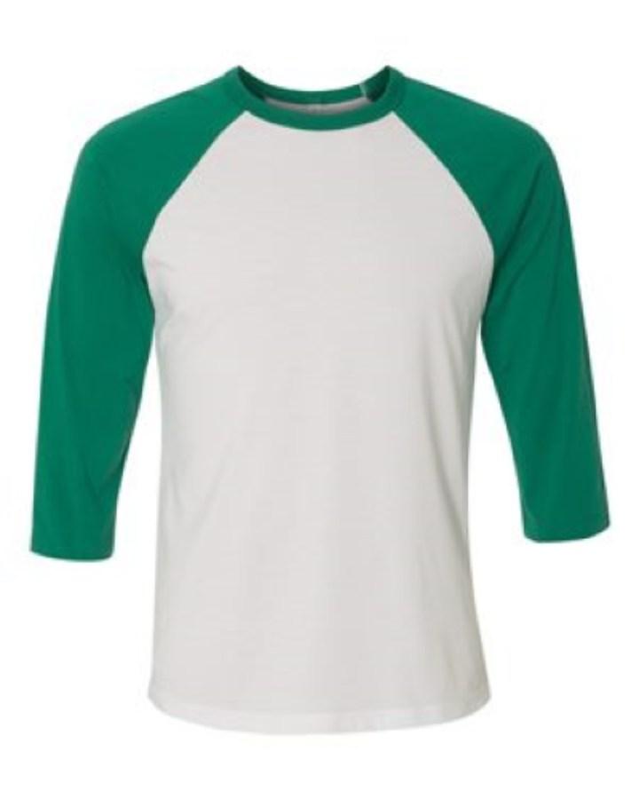 BELLA + CANVAS 3/4 Sleeve Baseball Tee Perspective View