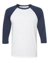 BELLA + CANVAS 3/4 Sleeve Baseball Tee Additional Angle