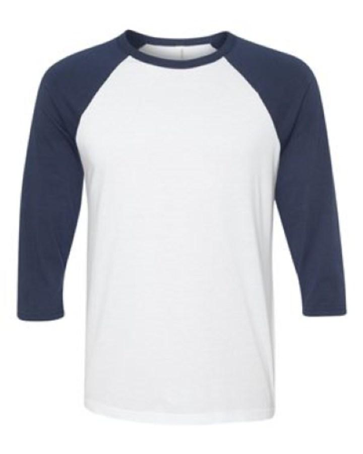 BELLA + CANVAS 3/4 Sleeve Baseball Tee Additional Angle