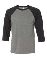 BELLA + CANVAS 3/4 Sleeve Baseball Tee Alternate View