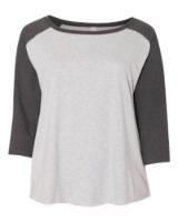 LAT Curvy Collection Women's Baseball 3/4 Sleeve Tee