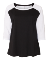 Picture of LAT Curvy Collection Women's Baseball 3/4 Sleeve Tee