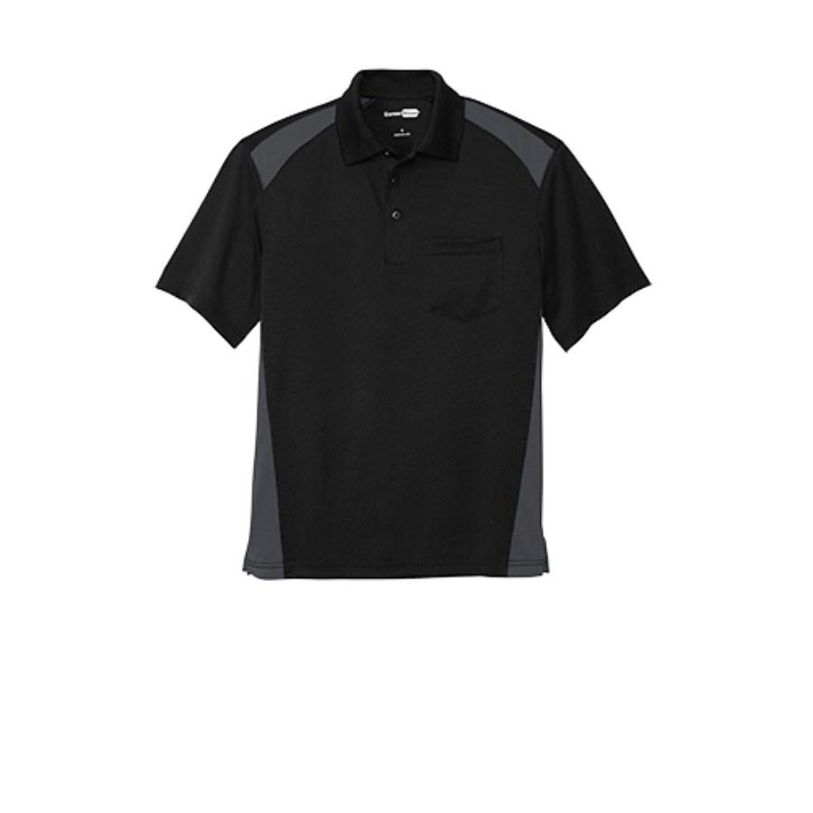 CornerStone Select Snag-Proof Two Way Colorblock PktPolo Perspective View