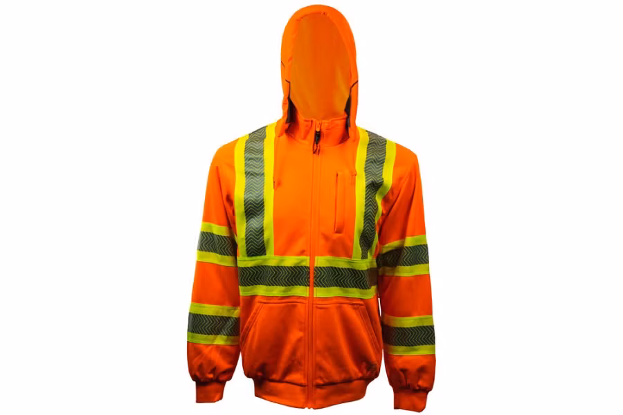 Picture of Tough Duck Safety Thermal Lined Safety Zip-Up Hoodie