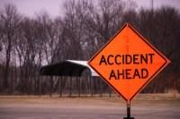 Picture of Sign and Safety Equipment 36" Orange "Accident Ahead" Roll-Up Sign