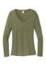 Picture of District Women's Perfect Tri Long Sleeve V-Neck T-Shirt